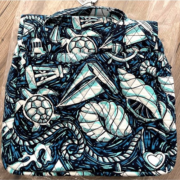 Vera Bradley GRAND Hanging Organizer Travel Cosmetic Bag Shore Enough Nautical - Picture 3 of 5